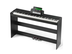 Piano Digital VEVOR 88 Teclas com Teclado Duplo e Suporte de Gabinete Único