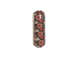 Vaso HOME ESPRIT Multicolor Cor de Rosa Metal 25 x 25 x 69,3 cm