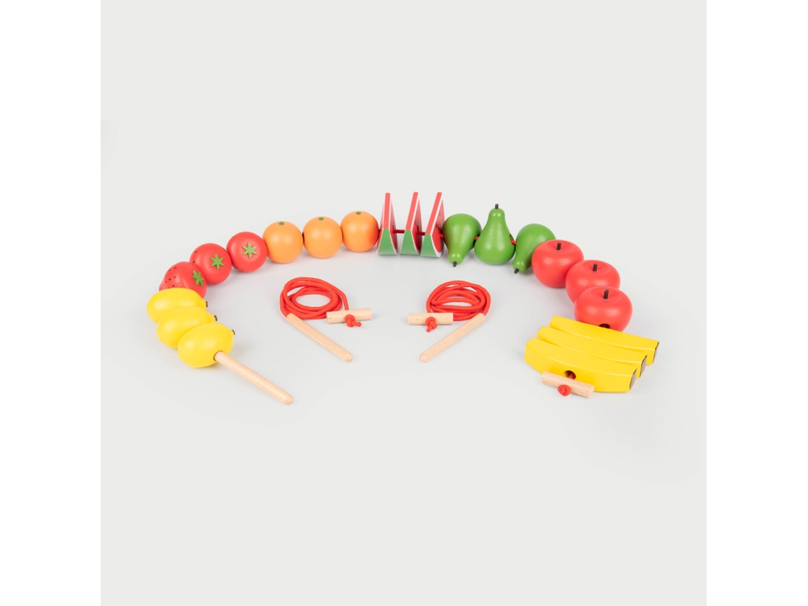 Brinquedo Educativo De Frutas De Madeira Tickit Colorido E Educativo