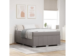 Vidaxl Estrutura Da Cama Cinzento-acastanhado 160 X 200 Cm Tecido
