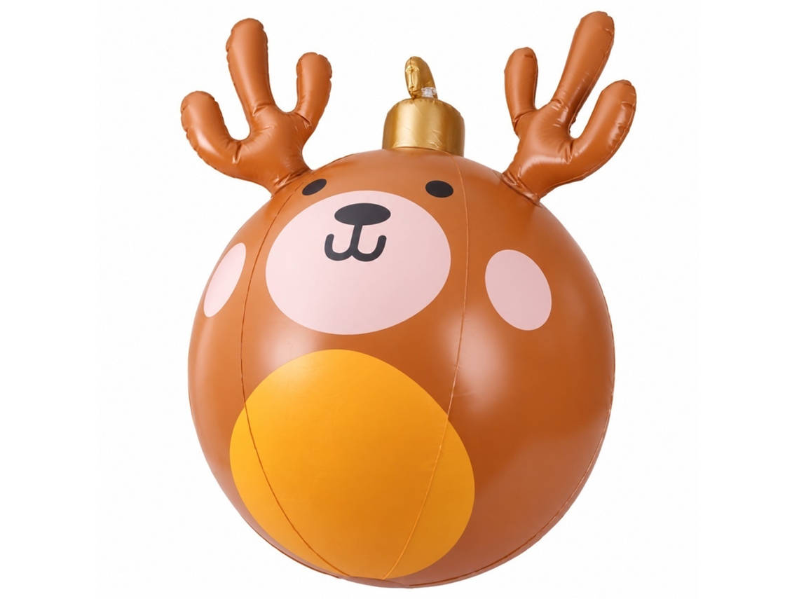 Chaberlu Bola De Natal Inflável De 23 Polegadas, Com Design De Veado E Urso, Decoração De Jardim Em Pvc.