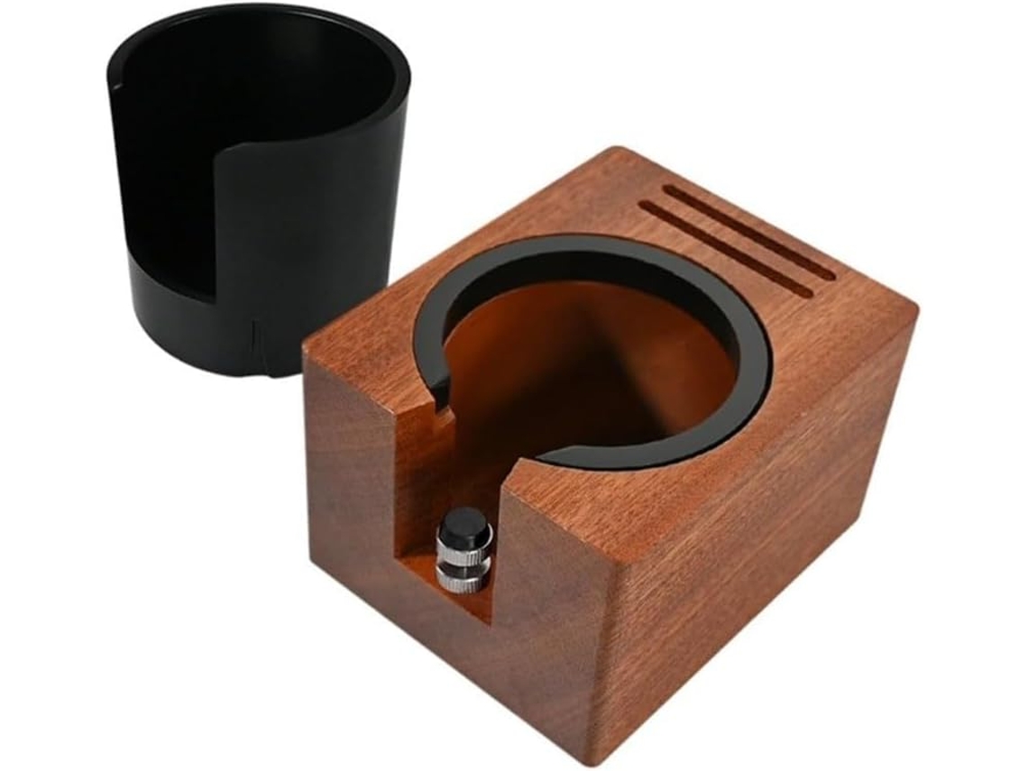 Base Tamper Expresso Noyer Massif (assento Com Balde)