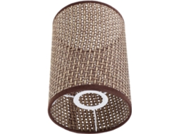 Abajur De Vime Natural Para Luminária De Mesa E27/e14, Design Trançado, Compatível.