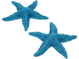 Conjunto De 2 Estrelas Do Mar Azul Claras Decorativas Para Aquário Conjunto De 2 Estrelas Do Mar Azul Claras Decorativas Para Aquário, Gokoco