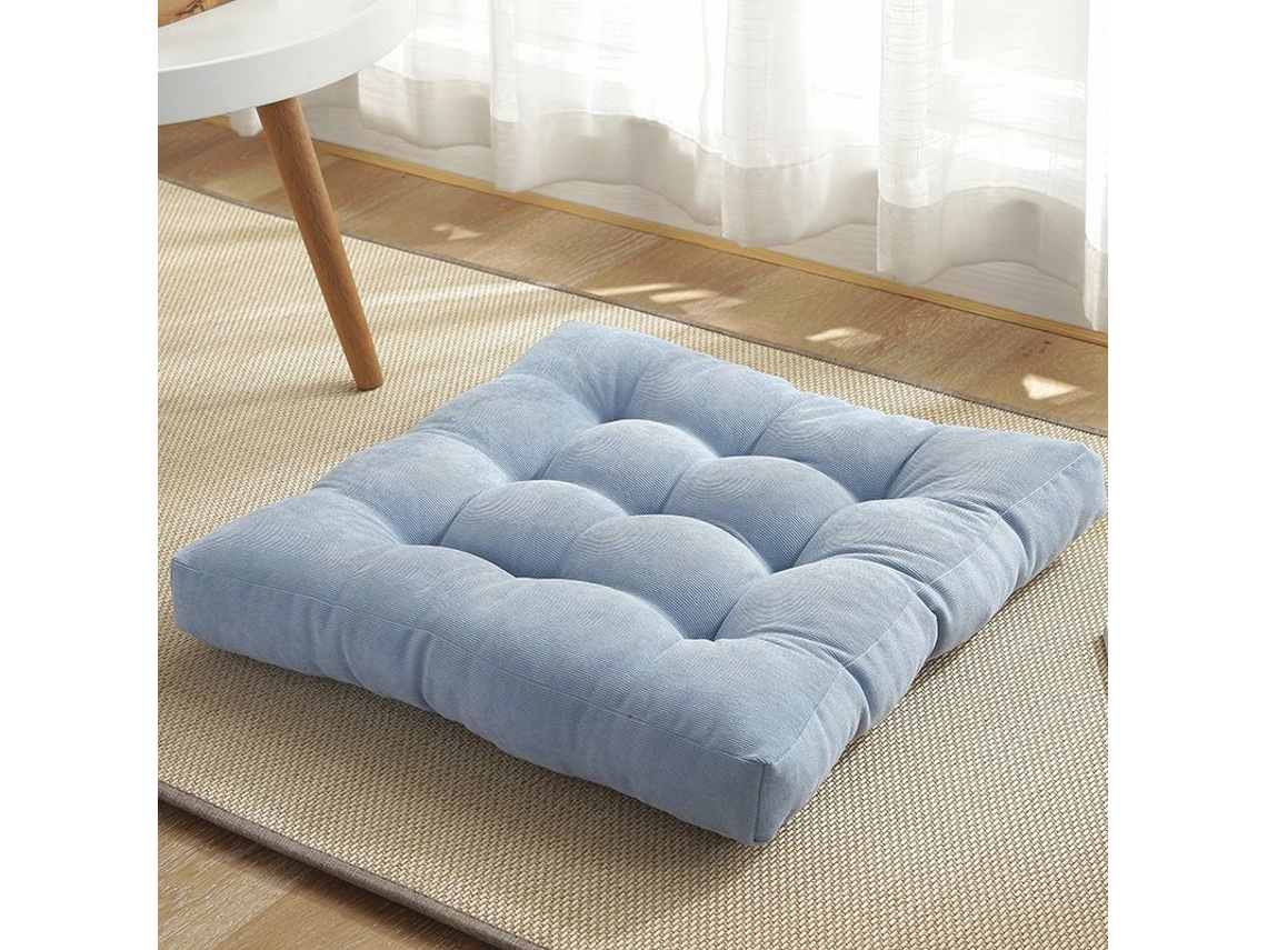 2026 almohada de Suelo Cuadrada para Meditación Yoga 18x18 Pulgadas Color Azul Claro Suave Cómoda