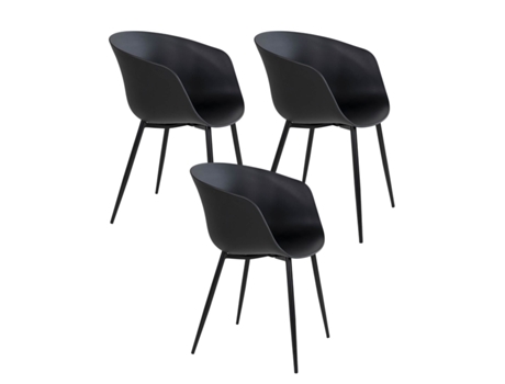 6 poltronas de jardim RODA HOUSE NORDIC pretas