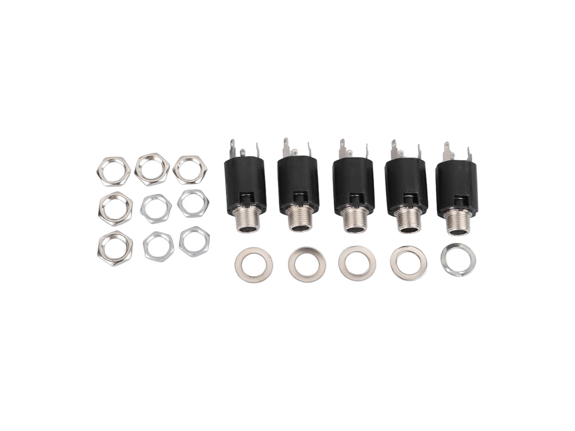 Conector de Áudio para Guitarra Elétrica 6,35 Mm Que Melhora o Sinal. Estéreo Soldado 3 Pinos. AQUAFORGE