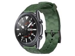 Pulseira De Silicone De Cor Sólida Com Estampa De Futebol Para Samsung Galaxy Watch3 (45 Mm E 22 Mm).