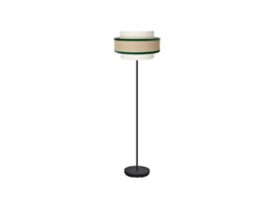 Candeeiro De Chão Para Sala De Estar Cornalina Ø40x166cm 1xe27 Bege E Verde Fabrilamp (lâmpada Não Incluída)