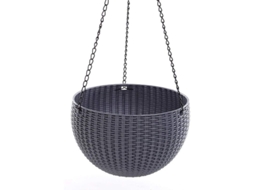Maceta Colgante De Resina Com Design De Rattan Para Plantas Interiores E Exteriores Jardim
