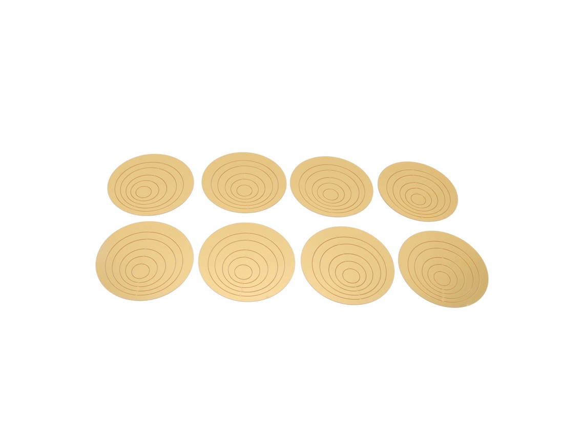 Adesivos Parede 3d Círculo Ouro Acrílico Removível 2 Conjuntos