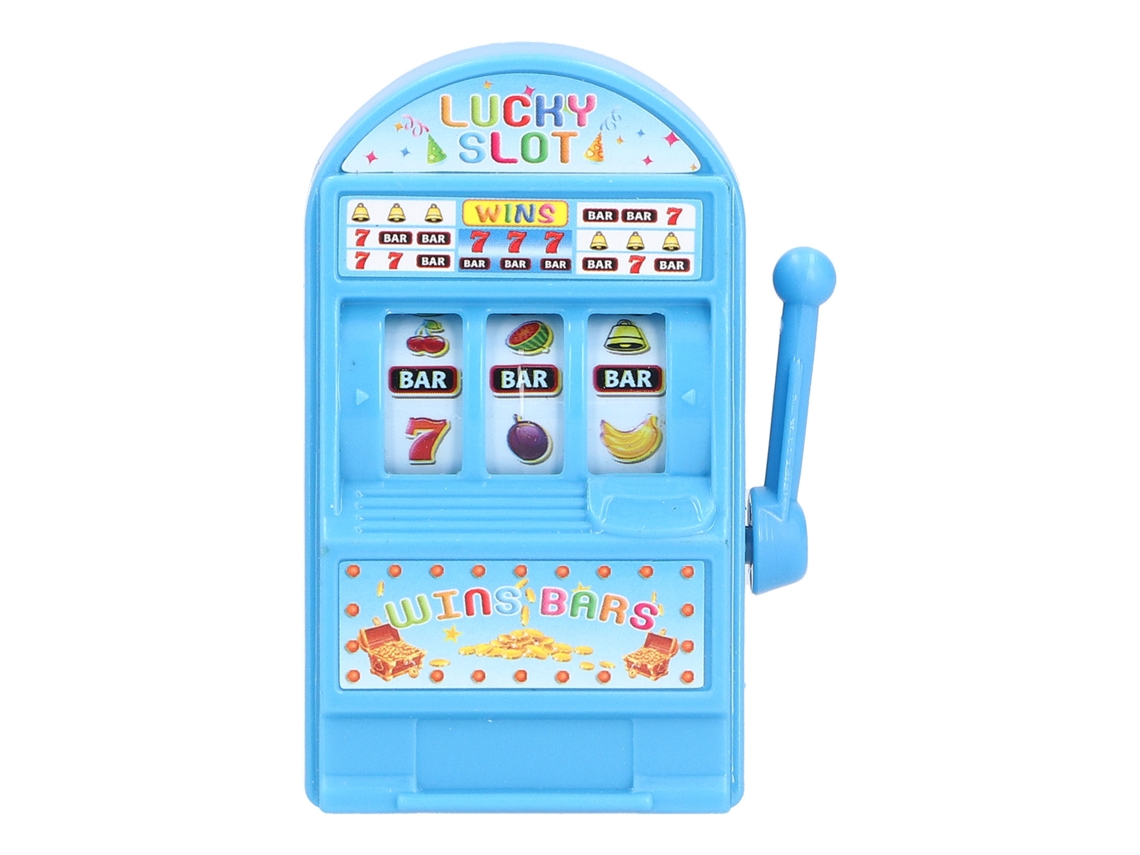Mali mini Máquina Caça níqueis Brinquedo Banco com Roda Giratória Presente Festival Criativo Azul