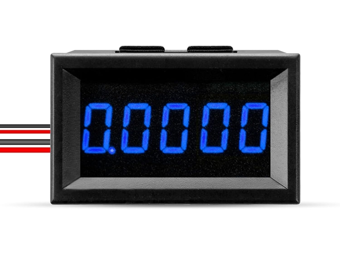 Amperímetro Digital Cc Com Quatro Cabos Display Led De 0