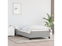 Vidaxl Estrutura De Cama Sem Colchão 90x190 Cm Tecido Cinzento-claro