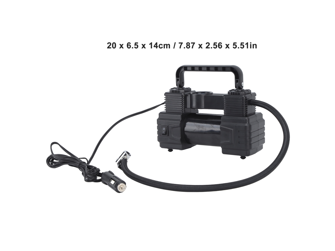 Laxiscreed Compressor De Pneus Dupla Câmara Para Veículos Pesados Até 120 Psi Com Luz Led Integrada