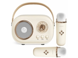 Mini Máquina De Karaokê Infantil, Caixa De Som Bluetooth Portátil Com 2 Microfones Sem Fio, Brinquedo Para Meninos E Meninas. Aquaforge
