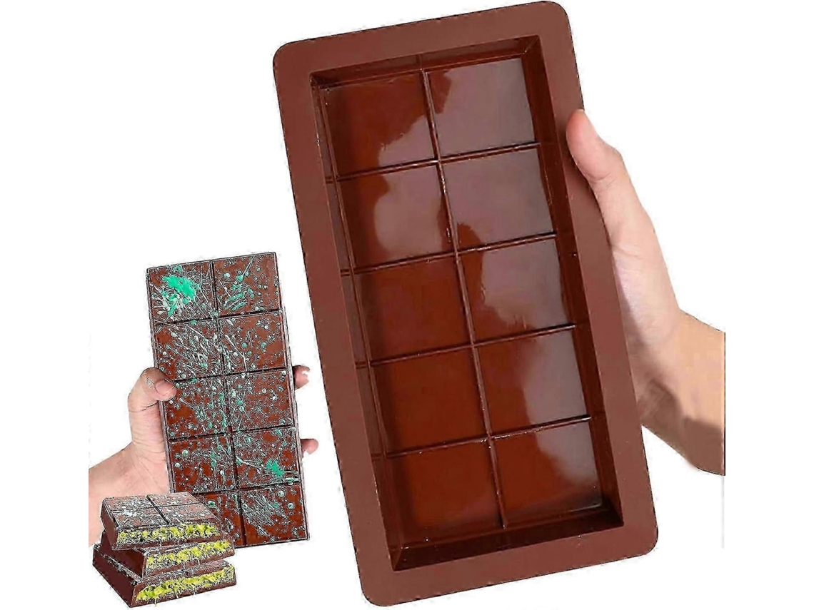 Forma De Silicone Para Chocolate, Molde Fundo Para Barras, Pacote Com 1 Unidade