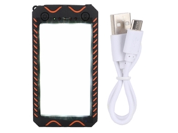 Aetheria banco de Energia Solar 10000mah com Lanterna Led Bússola e Saída Usb Dupla Portátil