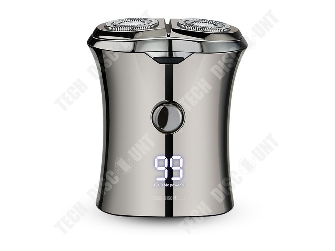Td® Mini Barbeador Elétrico Com 2 Cabeças Portátil Recarregável Masculino Innovtec