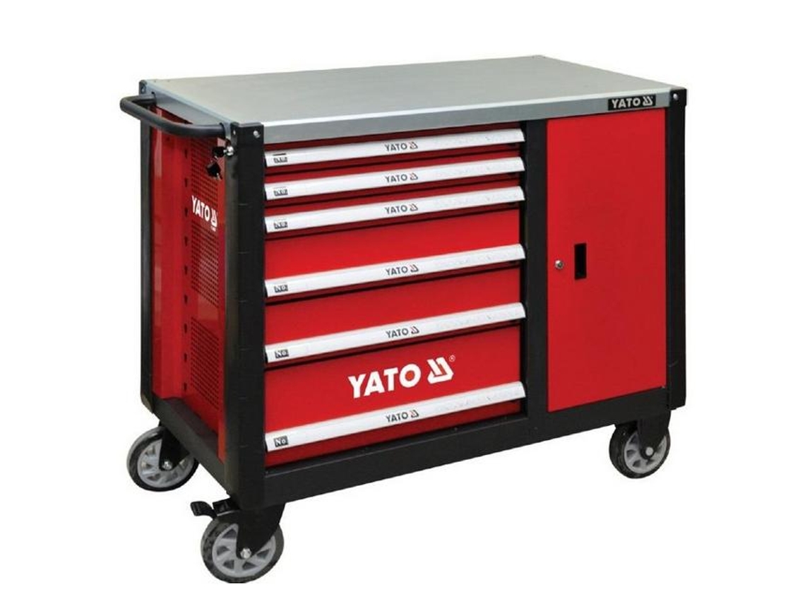 Gabinete de oficina 6 gavetas com fechadura para armazenamento 09002 Yato
