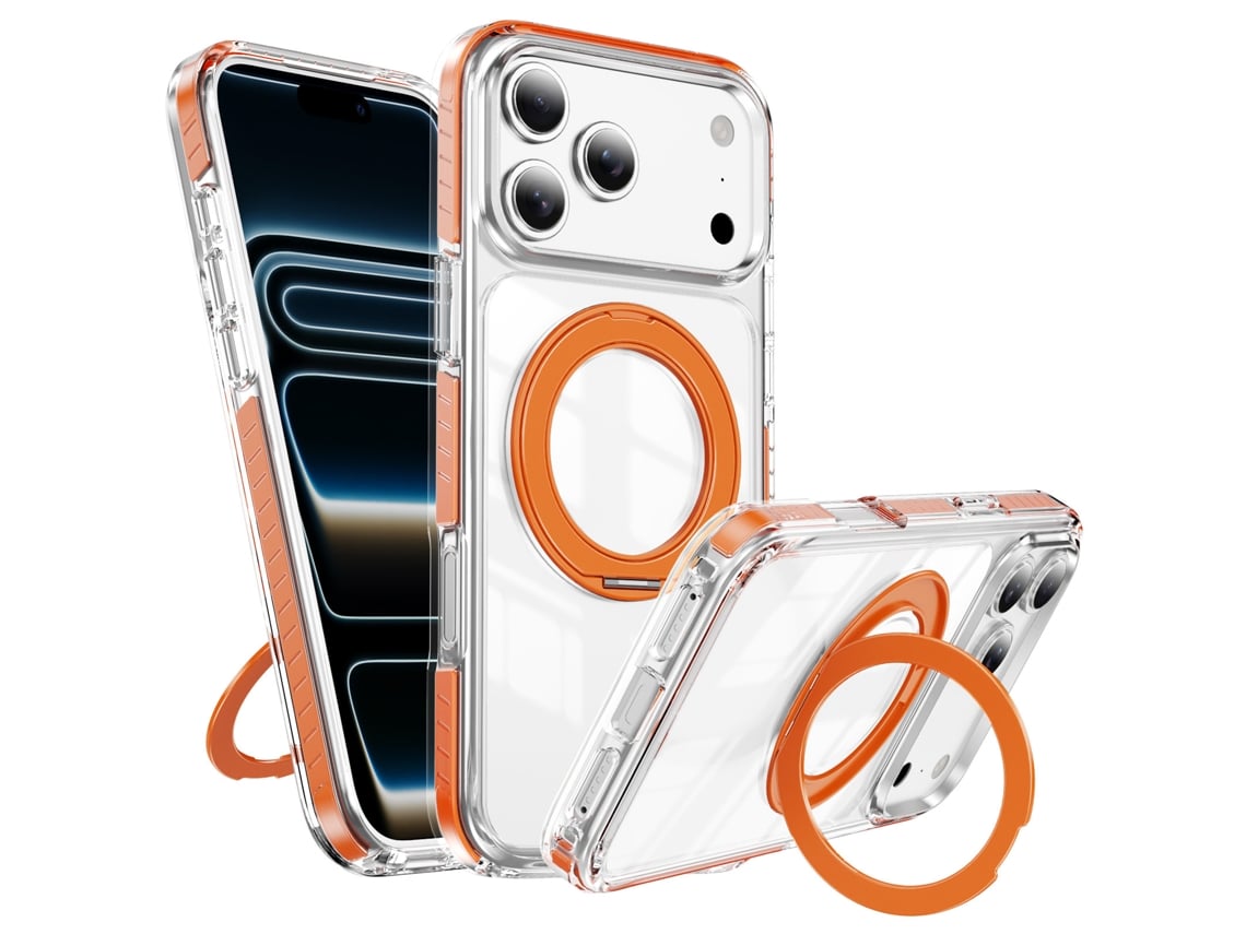 Capa Para Iphone 17 Pro Com Magsafe E 360° Suporte Digitallab (laranja)