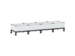 Conjunto 1 Vaso De Jardim Vidaxl Branco Polipropileno (160 X 40 X 33 Cm)
