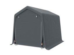 Tenda de Bicicleta de Jardim 2 Portas estrutura de Metal Anti uv À Prova D'água 2.4x2x2 M Cinza Escuro S/MARCA