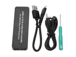 Enclosure De Ssd Black Usb 3.0 Para M.2 Ngff Sata/pci-e, Caixa De Disco Rígido Portátil