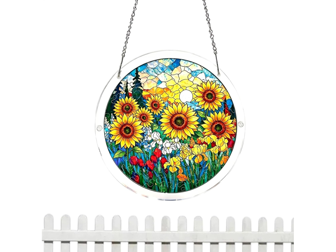 Quebra cabeça Acrílico em Formato de Apanhador de Sol, Ornamento de Janela 2d em Acrílico Quebra cabeça Decorativo CHABERLU