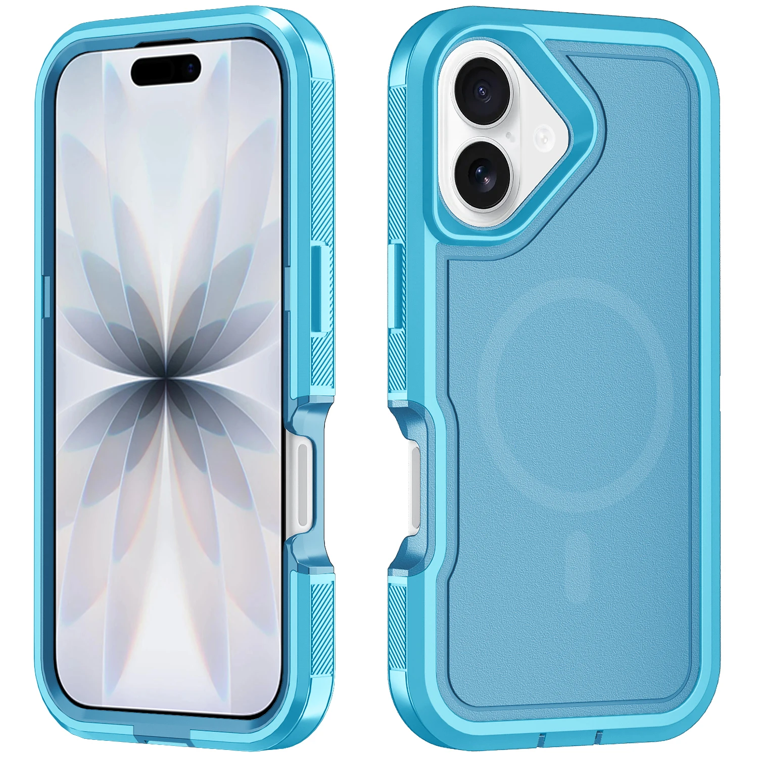 (azul Celeste, Iphone 16e) Capa Protetora Robusta, Resistente A Impactos E Arranhões, Com Fecho Magnético