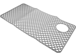 Tapete De Silicone Resistente Ao Calor Para Pia Cozinha Com Estrutura Vazada E Design Em Grade Secar Louça