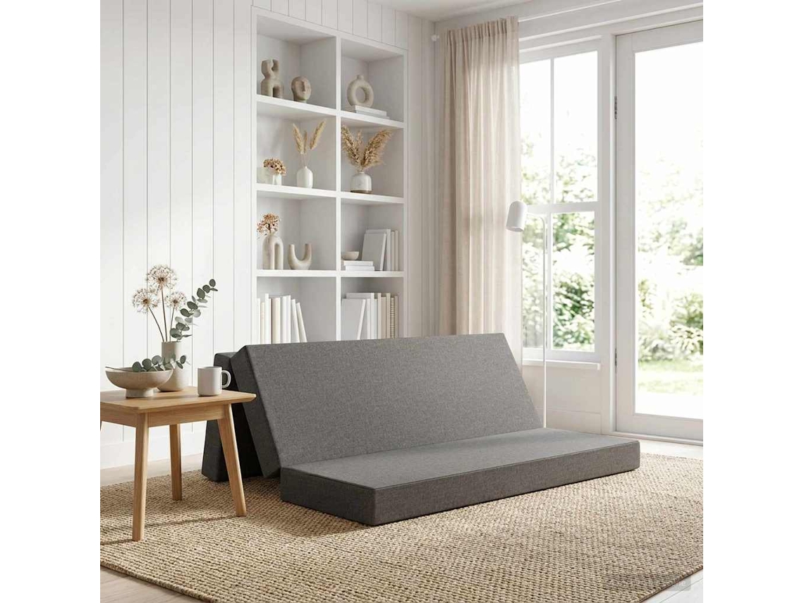 Vidaxl Sofá Cama Dobrável 180 X 67 X 45 Cm Cinzento-claro
