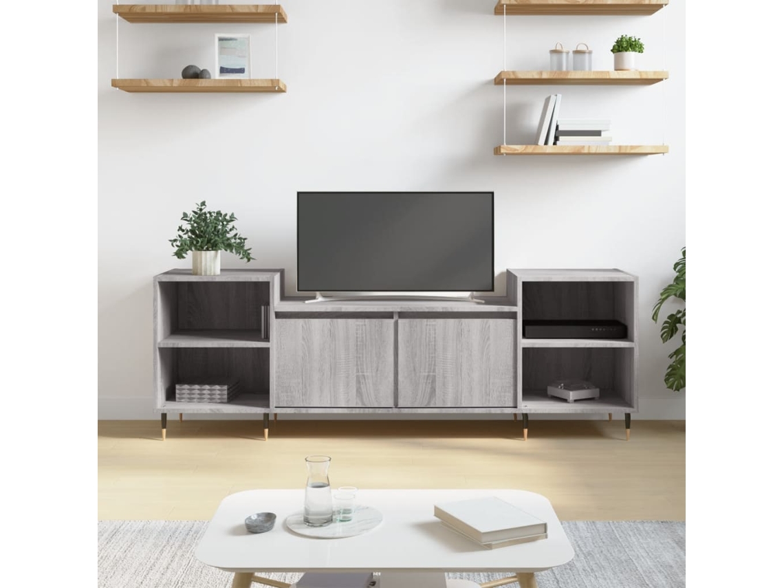 Vidaxl Móvel De Tv 160x35x55 Cm Derivados De Madeira Cinzento Sonoma