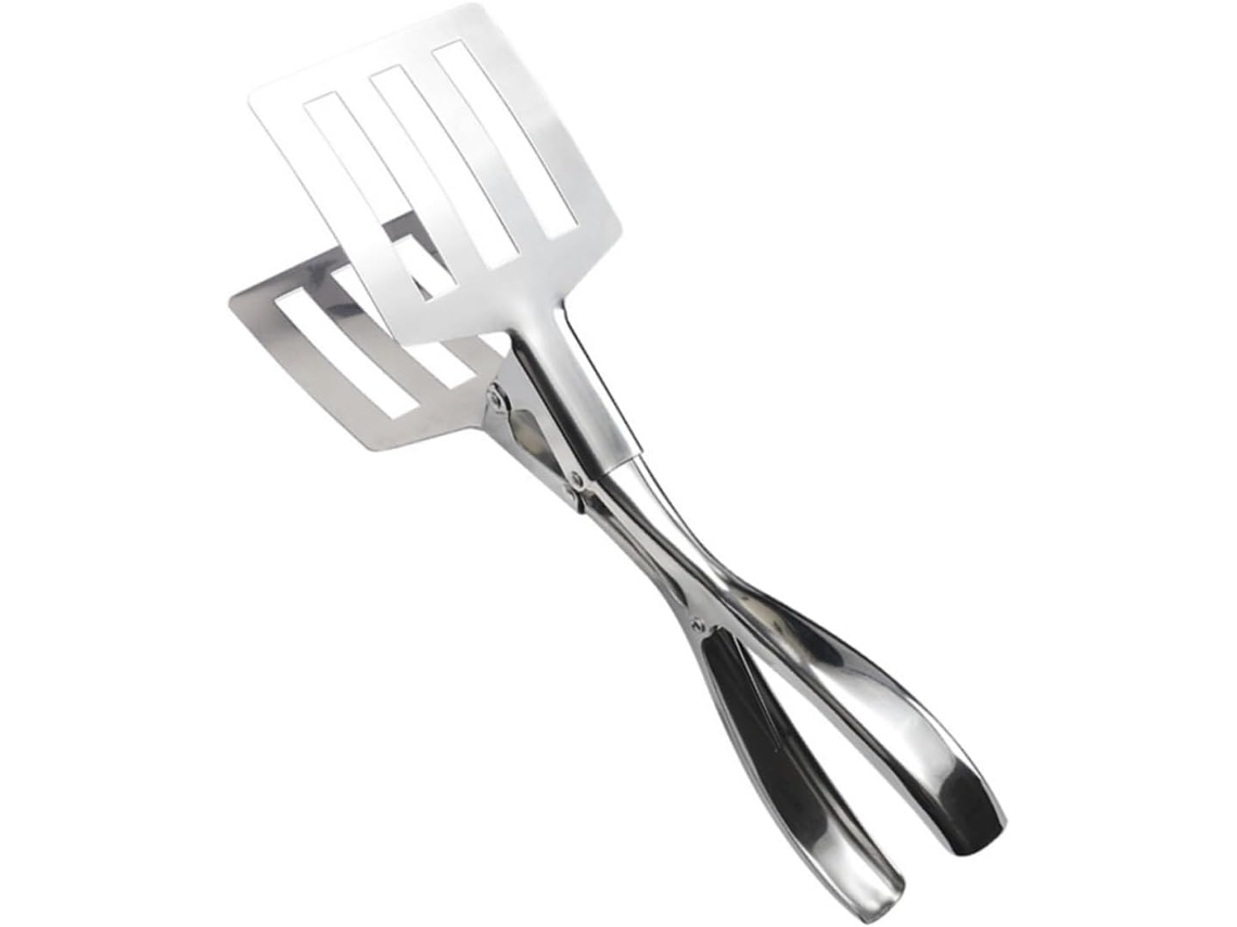 Pinça Para Churrasco Ounona Em Aço Inoxidável Prateado Com Cabo Confortável E Cabeça Quadrada, Ideal Para Hotéis E