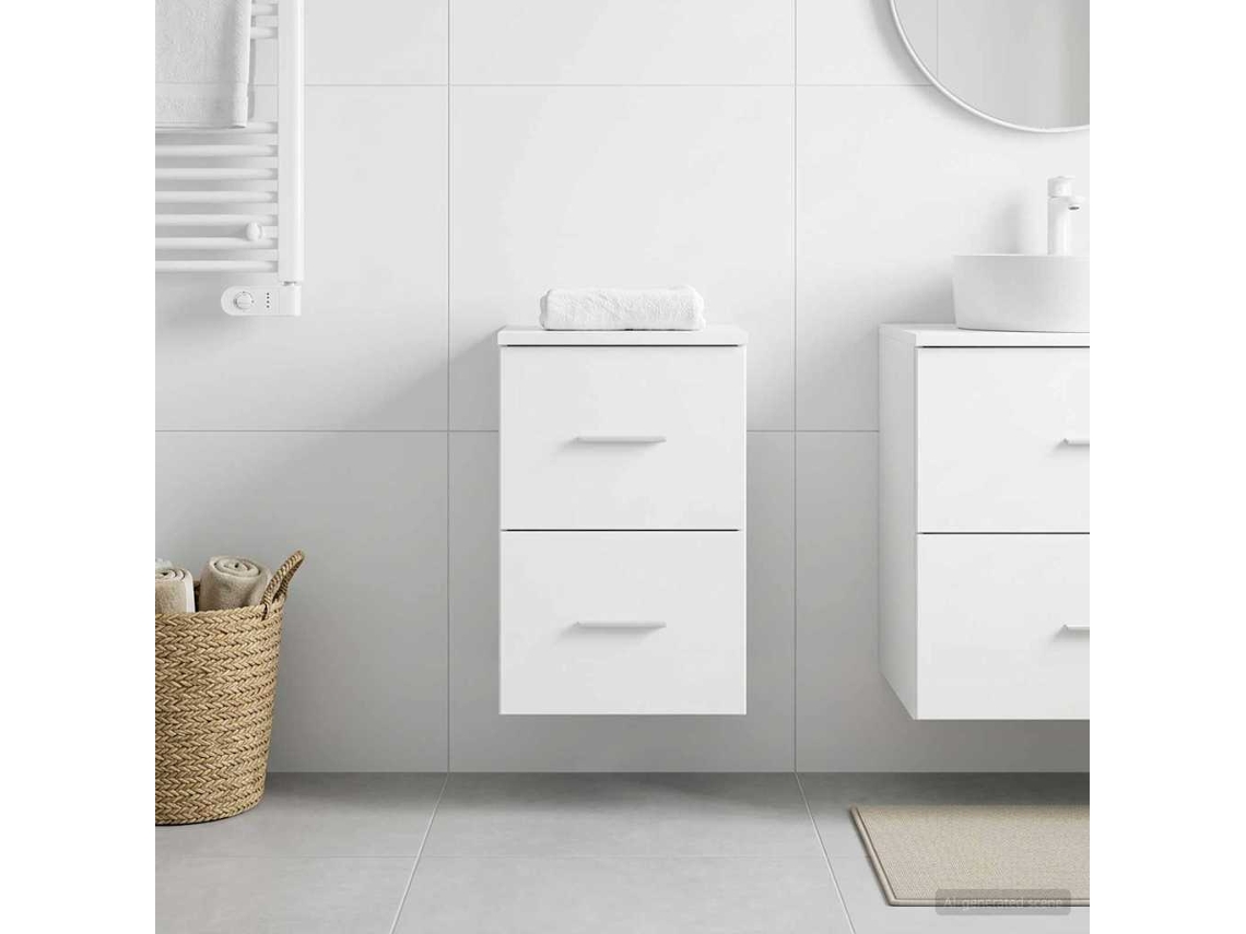 Vidaxl Armário De Banheiro Intermediário Branco 30 X 35 X 50 Cm