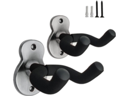Suporte De Parede Para Guitarra De Metal Prateado Pacote Com 2 Unidades, Suporte Para Guitarra Com Slowmoose