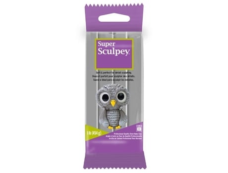 Argila de polímero - plastilina - fimo - cernit - sculpey - wepam - patati patata Sculpey - SS1GRAY - Super Grey 1 lb 454 g