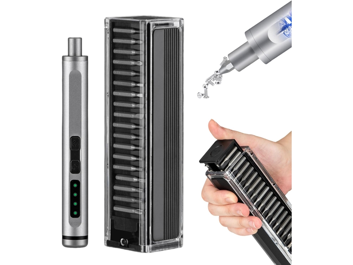 Parafusadeira Sem Fio Com Torque Magnético, Recarregável E 36 Bits.