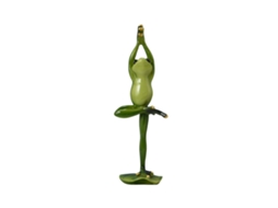 Laxiscreed Estatueta De Canto Em Resina Com Rã De Yoga Para Decoração De Tv E Entrada