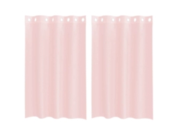 Maison Exclusive - Cortinas De Voile Com Ilhós 2 Pcs Rosa-claro 140x175 Cm