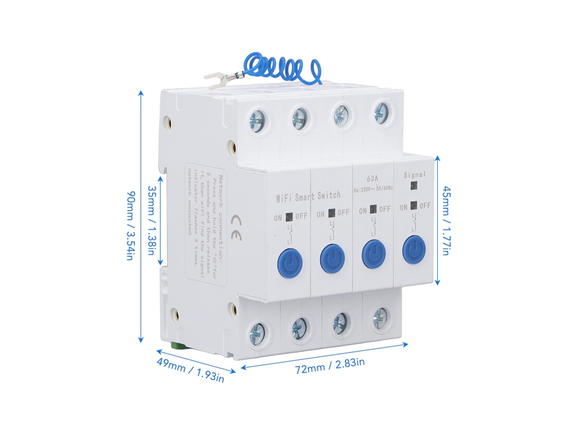 Laxiscreed Interruptor Wifi 4p Com Controle Remoto E Timer Para Casa Inteligente