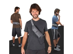 Bolsa Transversal Impermeável Com Bolsos Ocultos, Ideal Para Viagens Masculinas.