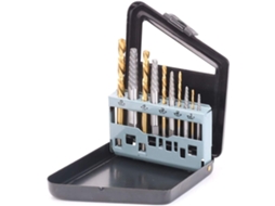 Conjunto de 10 extratores parafusos danificados HSS EX1 EX5 e brocas rosca esquerda 5/64 a 19/64 peças aço | S/MARCA