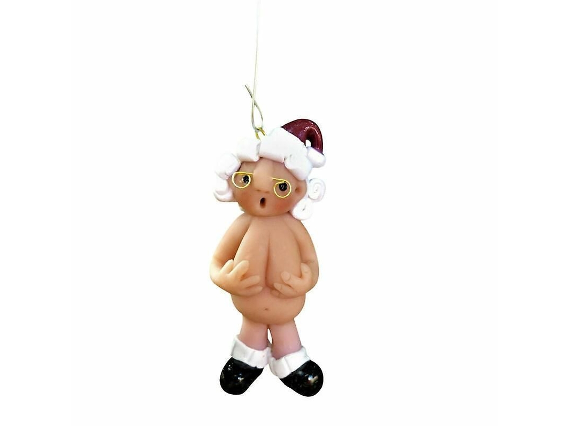 Decoração De Árvore De Natal Boneca Santa Mulher Em Resina Com Detalhes Criativos