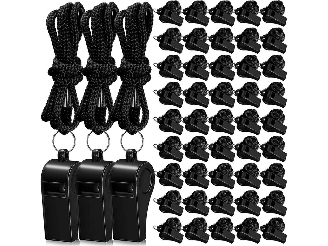 Omni-48 Apitos De Plástico Com Cordão Para Treinadores Som Forte E Claro Esportes