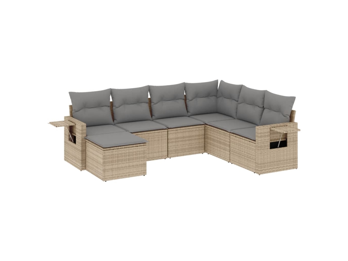 Garden Sofa Set, Garden Sofa Sets Vidaxl Bege Rattan / Vime (n/a)