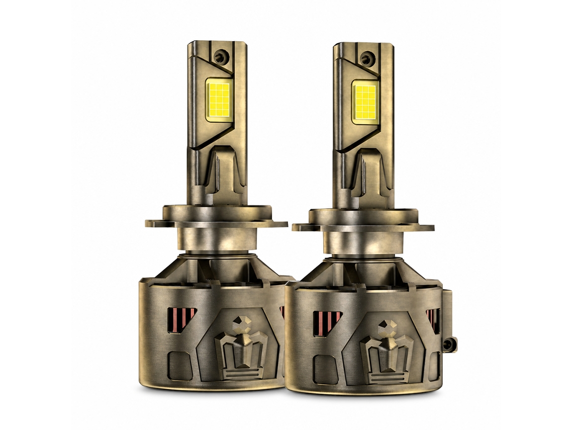 Lâmpada Led Para Farol De Carro H7 330w, Acabamento Bronze Antigo Eletrodepositado, Redsea