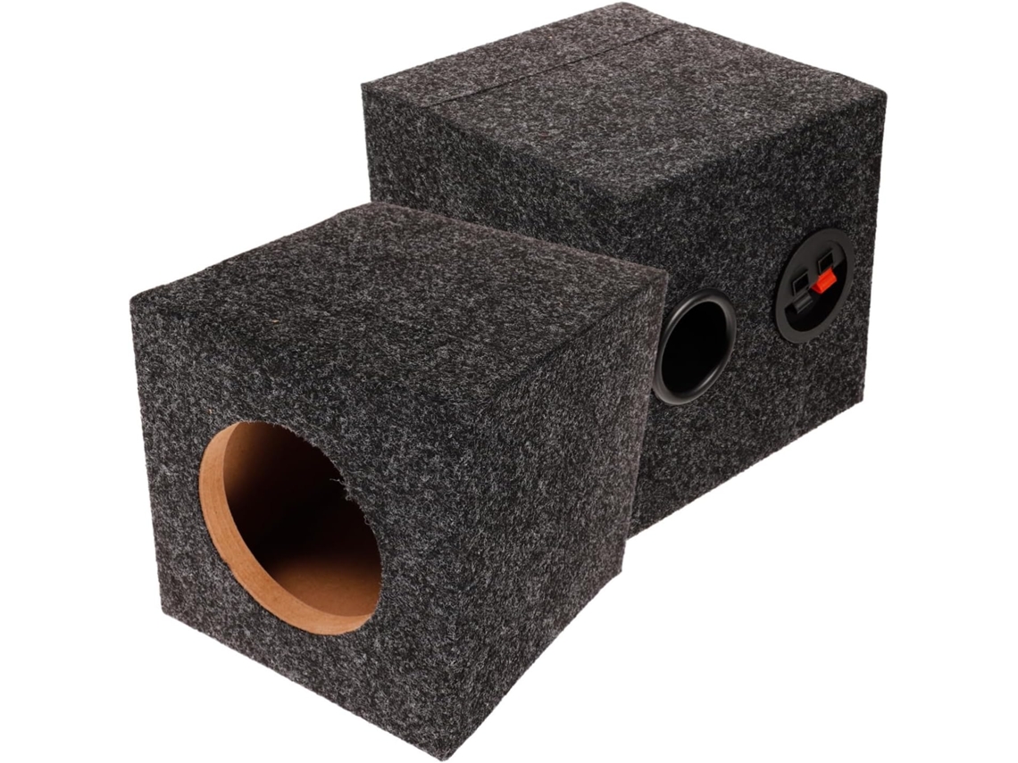 Subwoofer Automotivo De Madeira Quadrada De 4 Polegadas, Alto-falante, Caixa Bass-reflex.