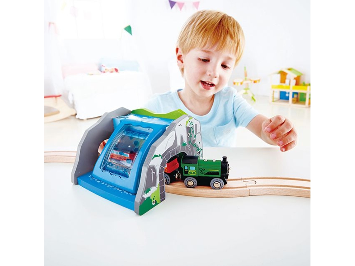 Túnel Com Cachoeira Para Trilho De Trem Hape Brinquedos De Madeira Multicolorido