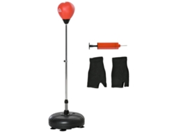 Saco De Boxe De Pé Com Altura Ajustável De 4 Níveis Punching Ball Com Base Preenchida Luvas E Inflador Para Adultos E Adolescentes Ø45x132-158cm